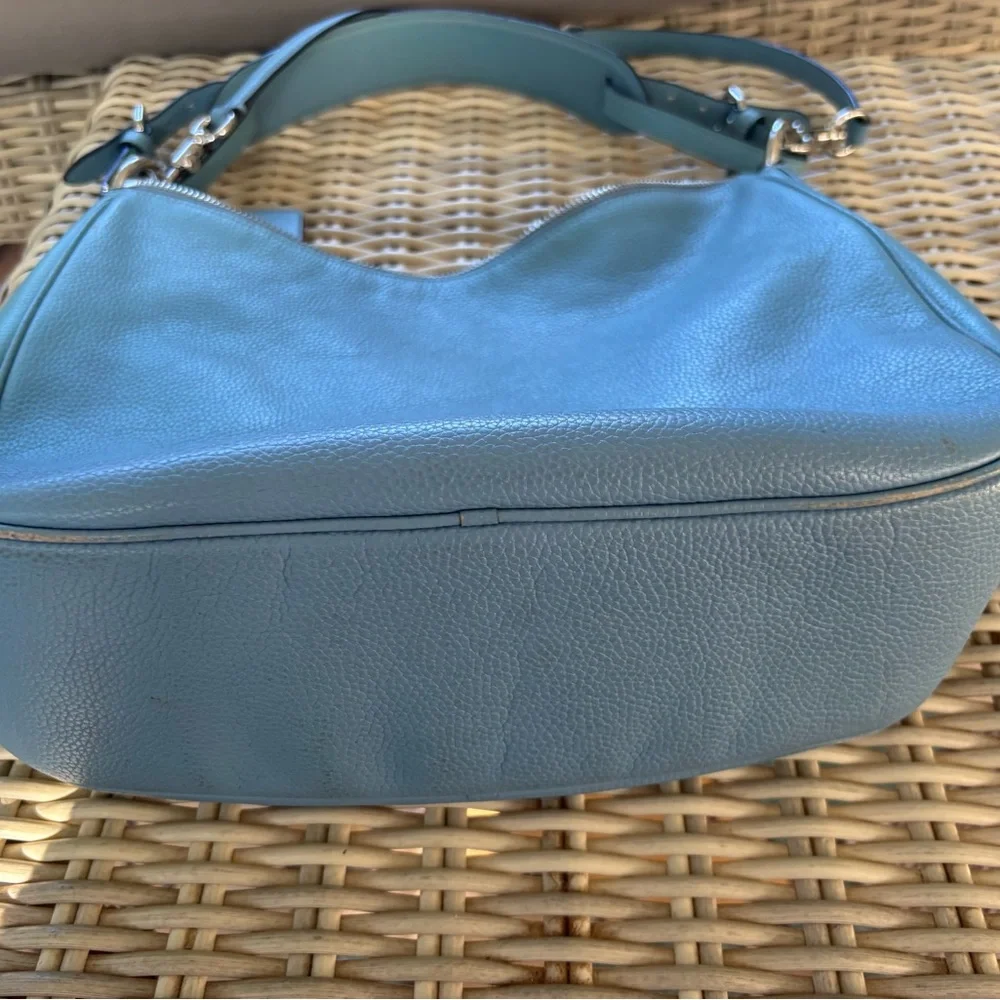 Coach Leather Sutton Hobo Shoulder Bag blue boho timeless versatile classic chic